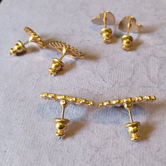 Evil Eye and Hearts Post Earrings All Brand New Never Worn - Picture 2 of 2